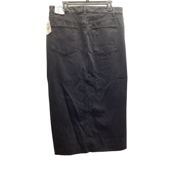 YMI Size 13 Classic Long Black Denim With Front Slit. New With Tags. - Picture 4 of 7